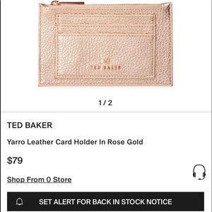 Ted Baker card holder in Rose Gold!